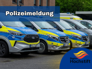 POL-HX: Auto zerstört Baustellen-Absperrungen und flüchtet