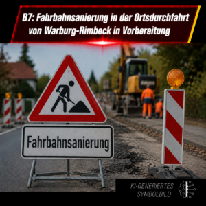 B7: Fahrbahnsanierung in der Ortsdurchfahrt von Warburg-Rimbeck in Vorbereitung