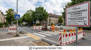 Paderborn Fußgängerüberweg am Querweg wird ausgebautFußgängerüberweg am Querweg wird ausgebaut