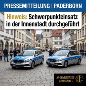 POL-PB: Paderborner Polizei führt Schwerpunkteinsatz in der Innenstadt durch