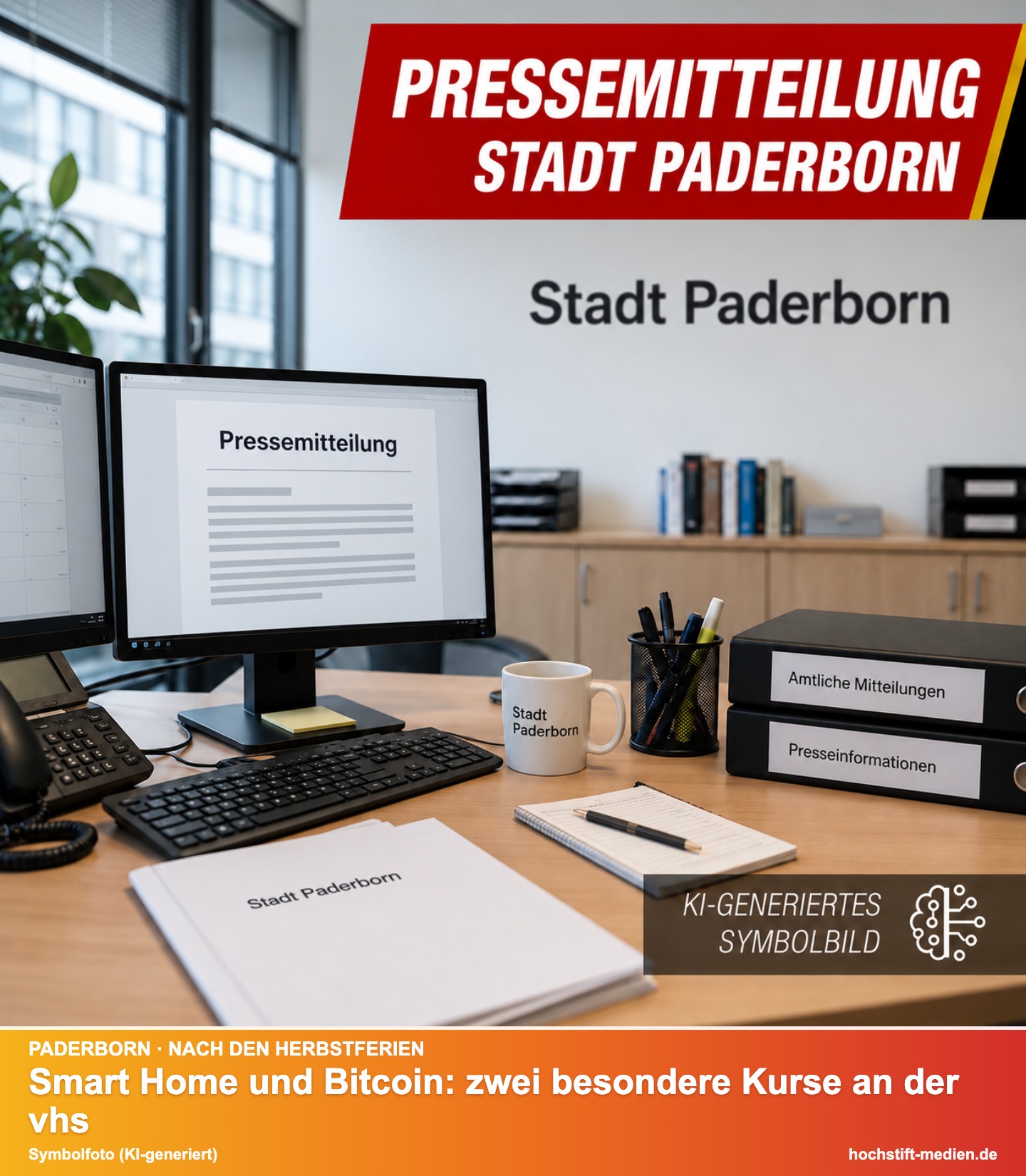 Symbolbild: Pressemitteilung Stadt Paderborn – Kurzinfo: Smart Home und Bitcoin: zwei besondere Kurse an der vhs