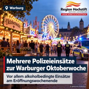 Mehrere Polizeieinsätze zur Warburger Oktoberwoche