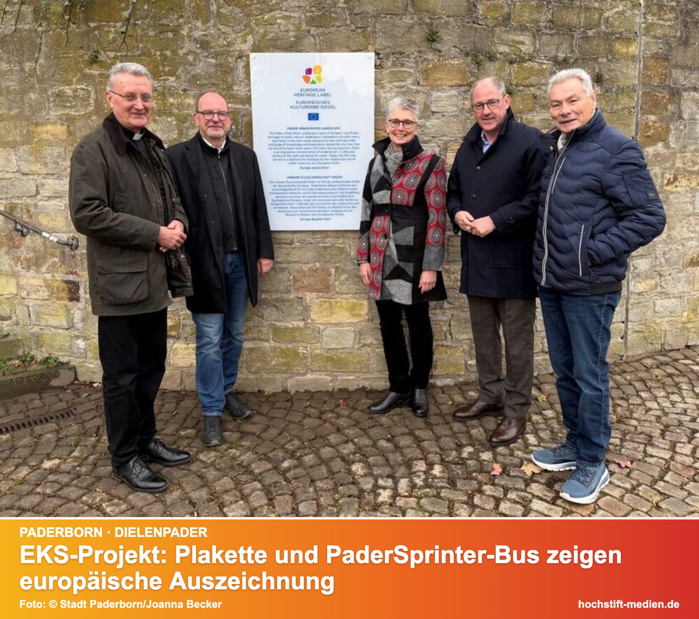 EKS-Plakette – Kurzinfo: EKS-Projekt: Plakette und PaderSprinter-Bus zeigen europäische Auszeichnung
