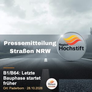 B1/B64 in Paderborn: Letzte Bauphase startet früher als geplant