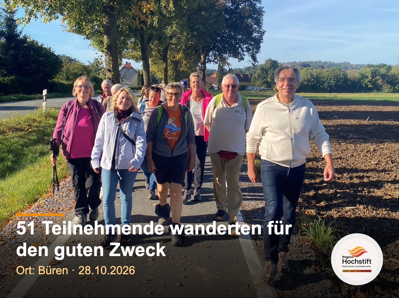 Wandergruppe der Benefizwanderung in Büren