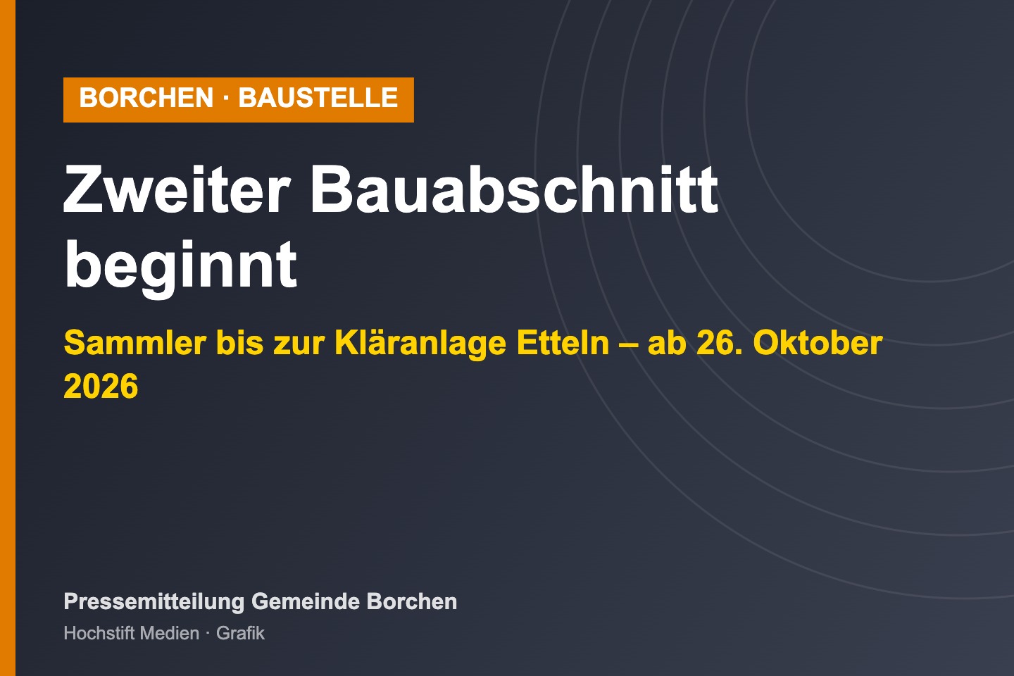 Zweiter Bauabschnitt des Sammlers in Borchen beginnt am 26. Oktober 2026