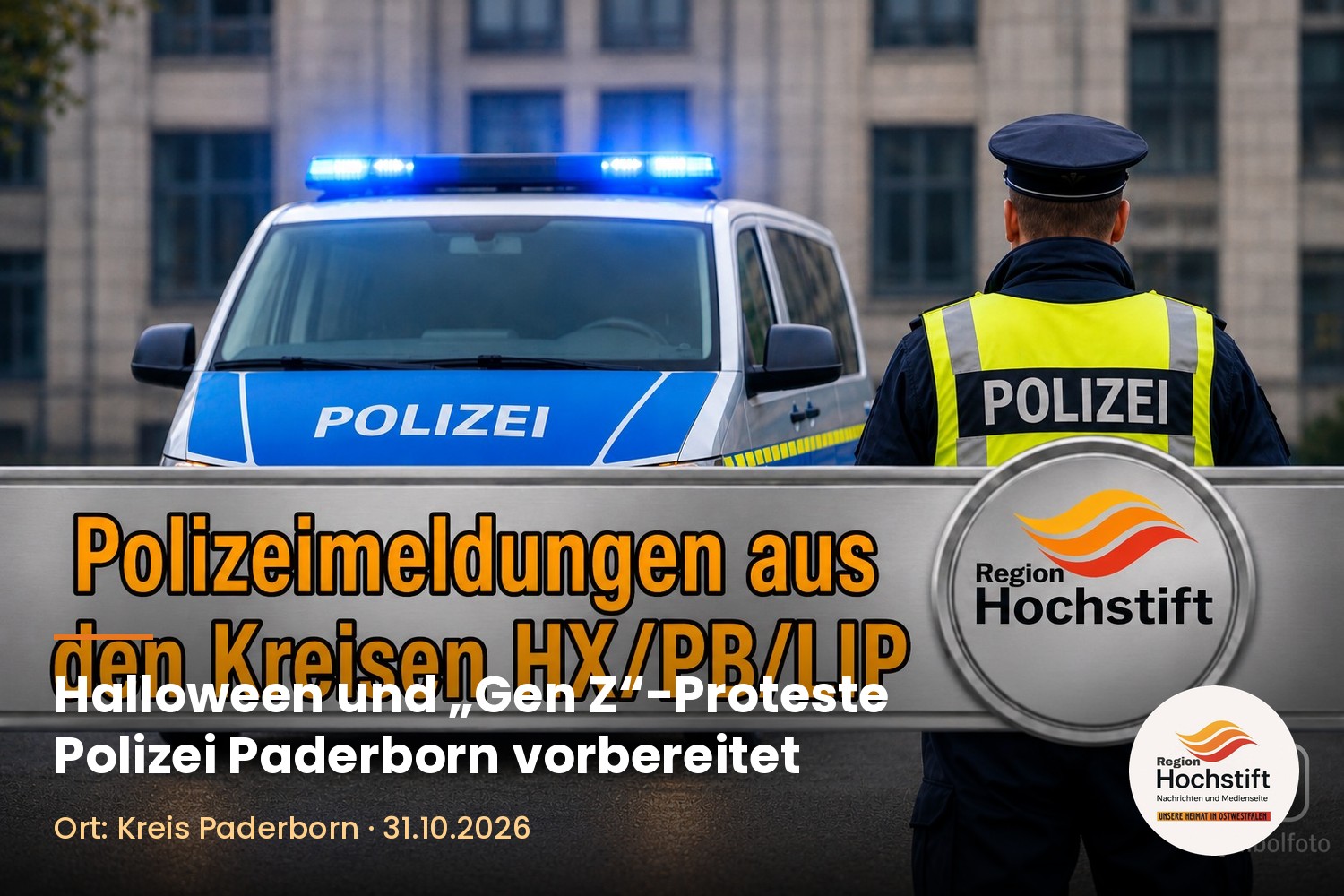 KI-generiertes Symbolbild Polizeimeldungen aus den Kreisen Höxter, Paderborn und Lippe