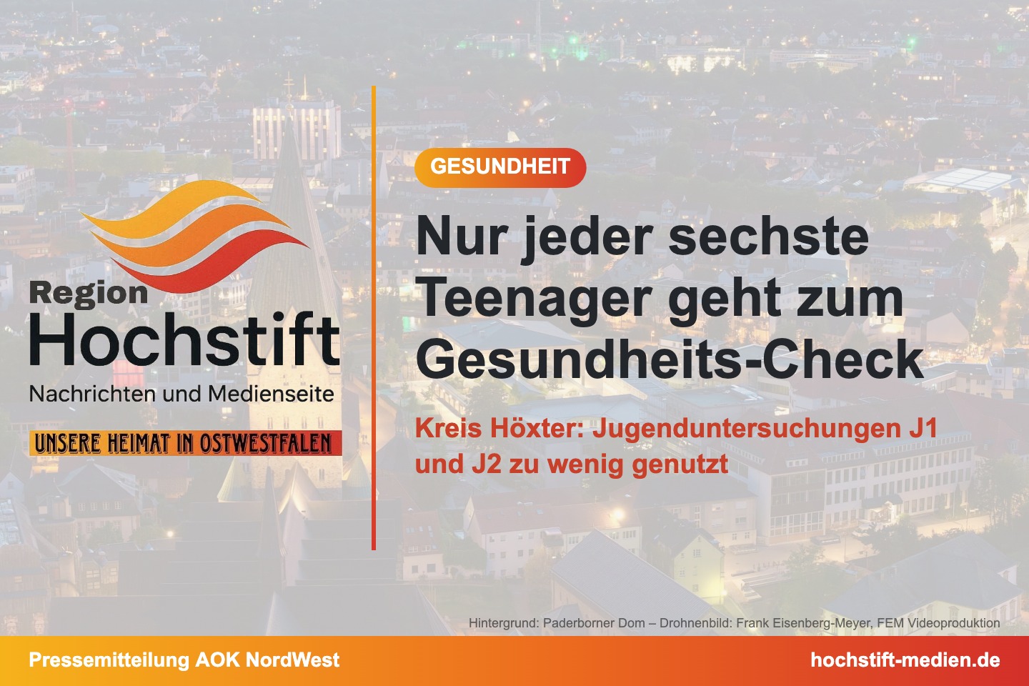 Grafik: Jugenduntersuchungen im Kreis Höxter zu wenig genutzt