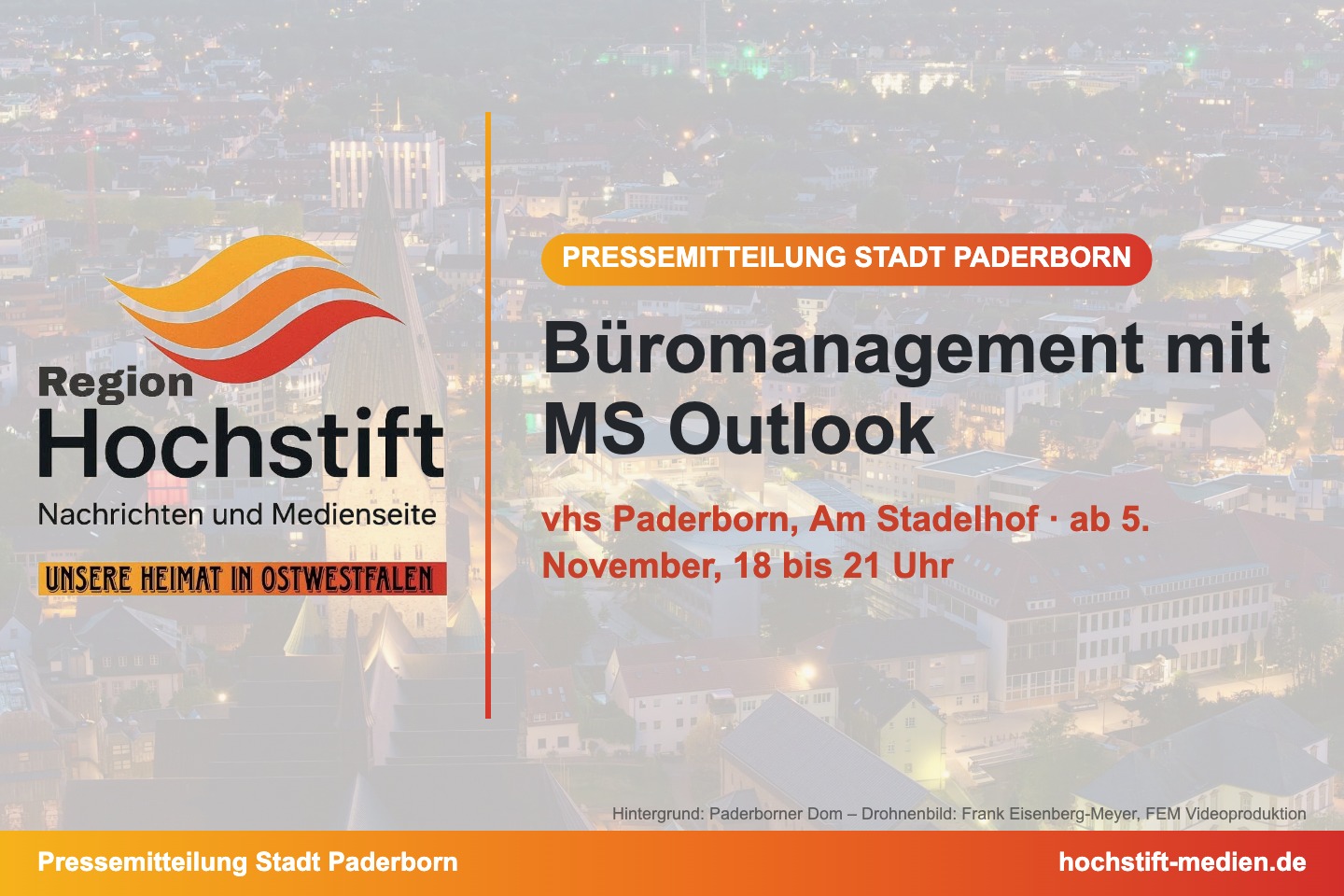 Grafik: Büromanagement mit MS Outlook – vhs Paderborn