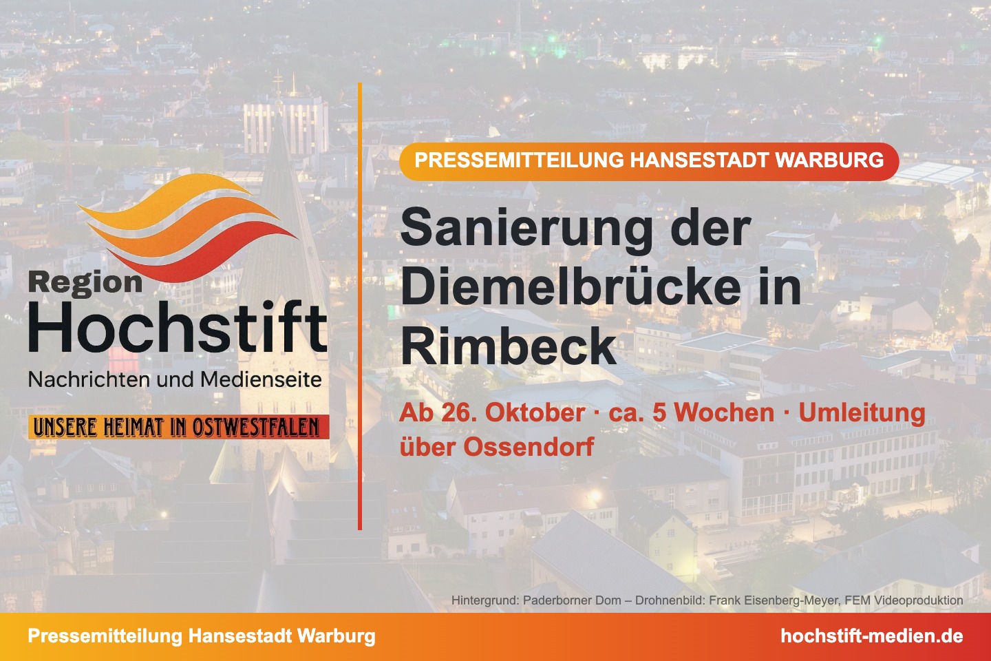 Grafik: Sanierung der Diemelbrücke in Rimbeck