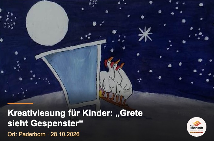 Kreativlesung „Grete sieht Gespenster“ für Kinder in Paderborn