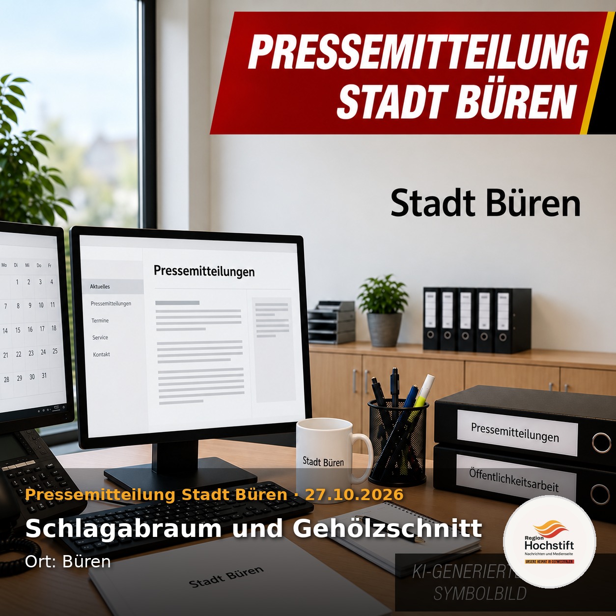 Symbolbild Stadt Büren zu Schlagabraum und Gehölzschnitt