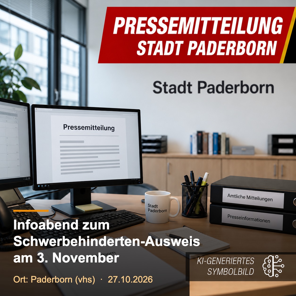 Symbolbild Stadt Paderborn: Infoabend zum Schwerbehinderten-Ausweis am 3. November