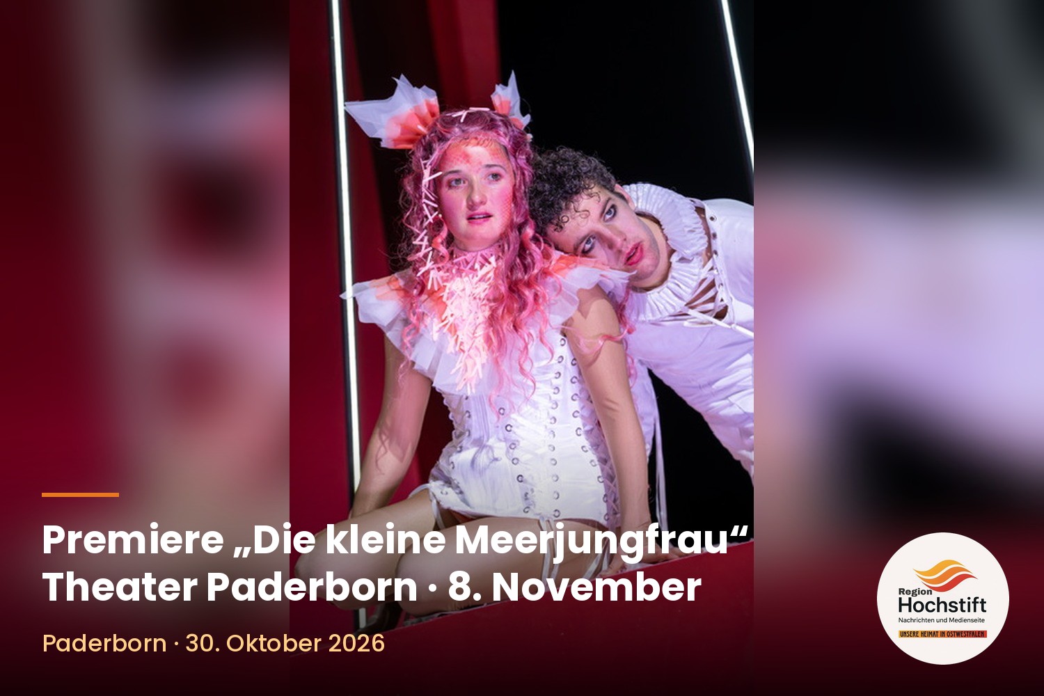 Szene aus „Die kleine Meerjungfrau“ am Theater Paderborn: Meerjungfrau Undine und der Prinz