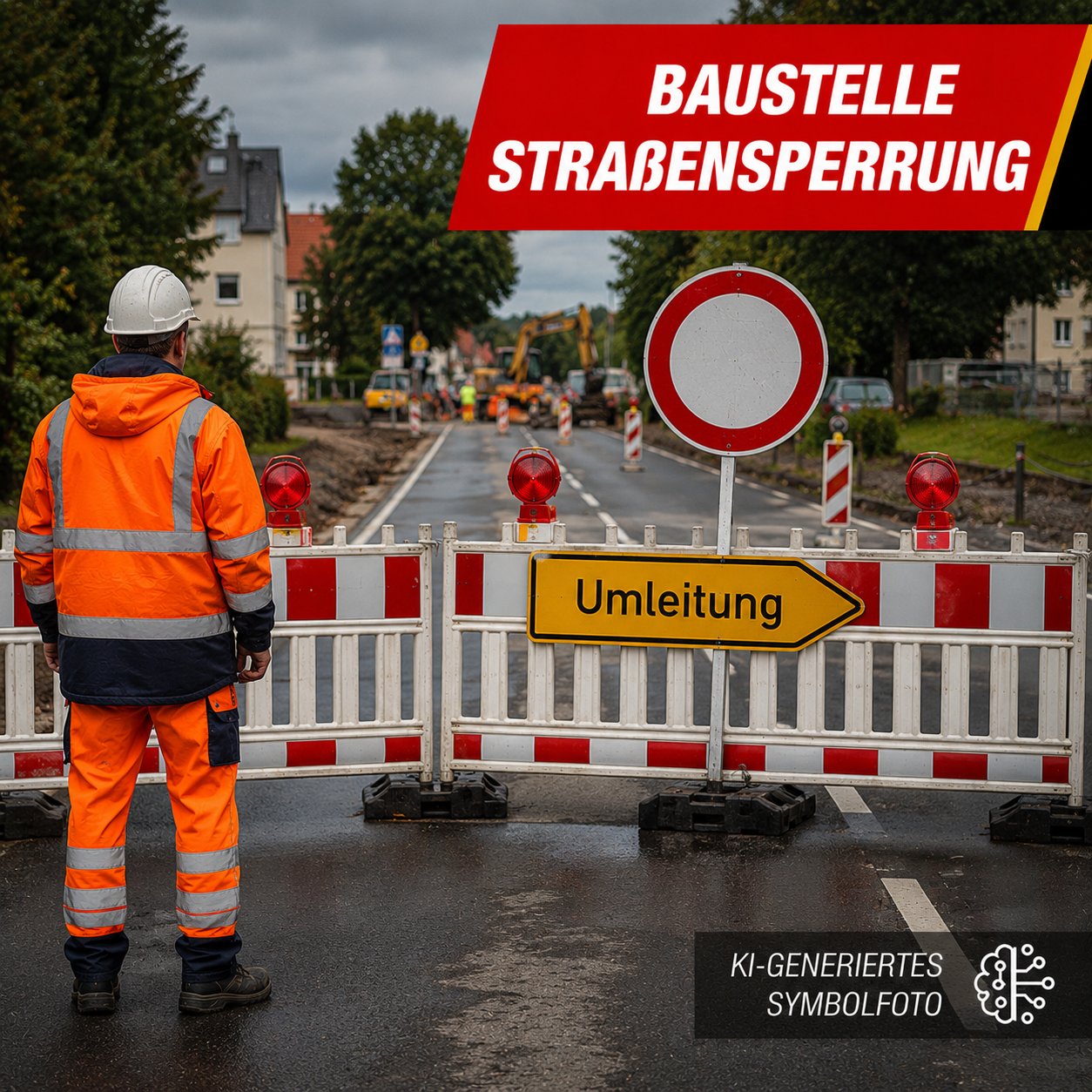 Umleitung Straßensperrung