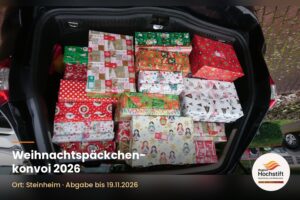 Weihnachtspäckchenkonvoi 2026: Päckchen bis zum 19. November abgeben